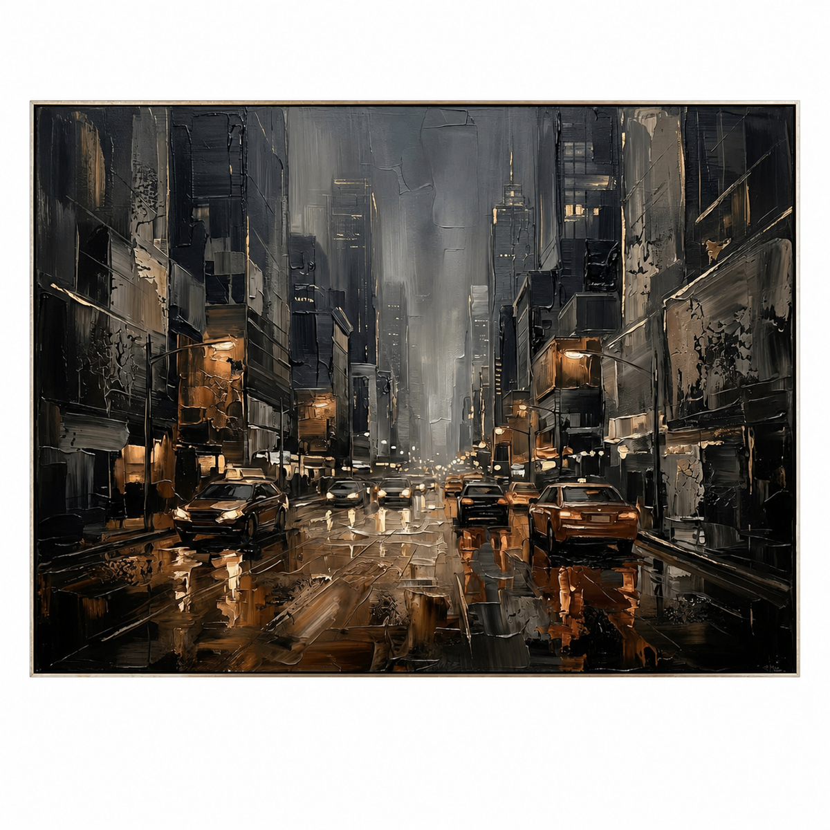 Rainy Avenue Lights