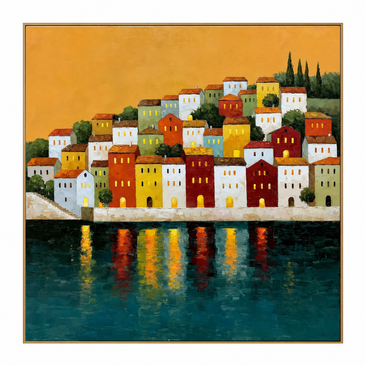 Mediterranean Village Reflections