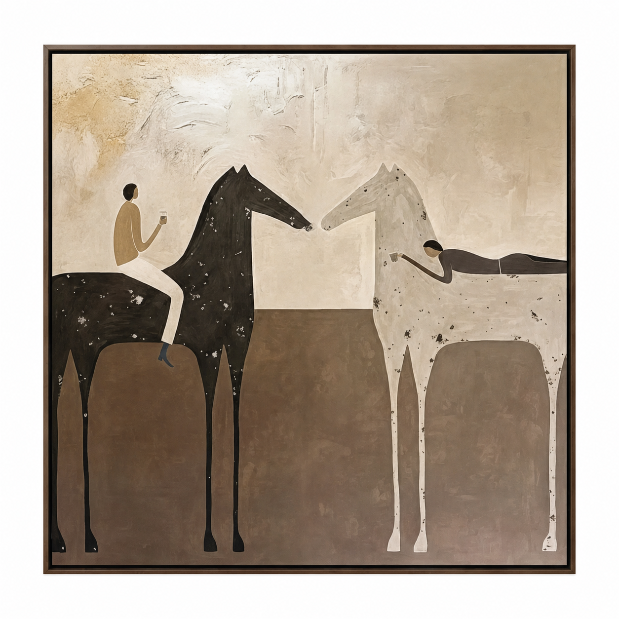 Black and White Horse Harmony