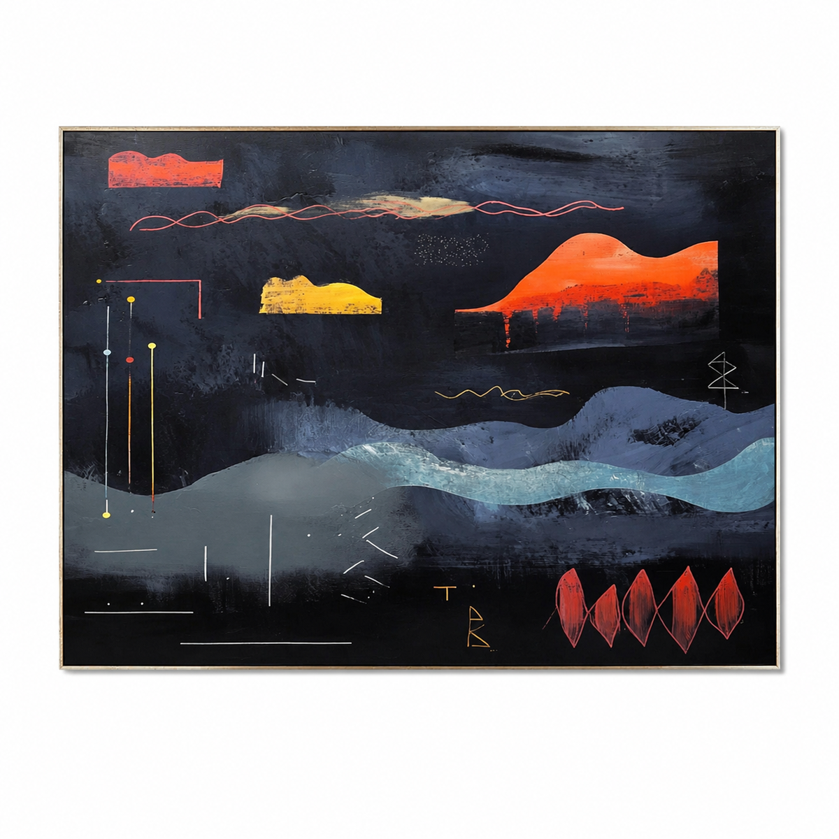 Midnight Abstract Landscape