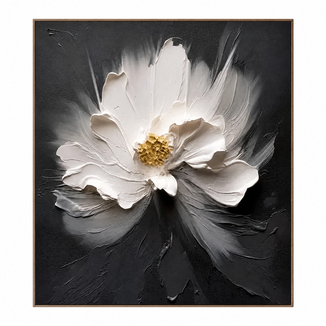 White Magnolia on Charcoal