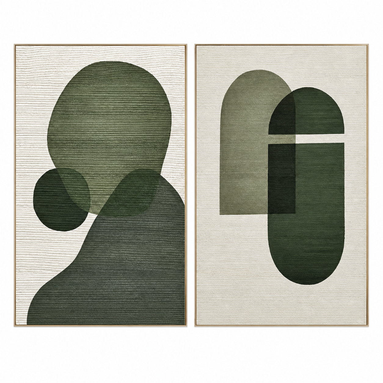 Deep Green Abstract Harmony