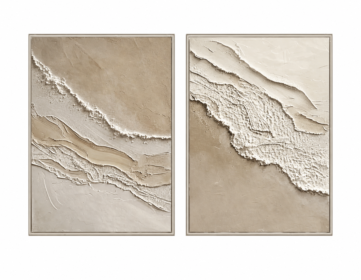 Neutral Coast Relief Diptych