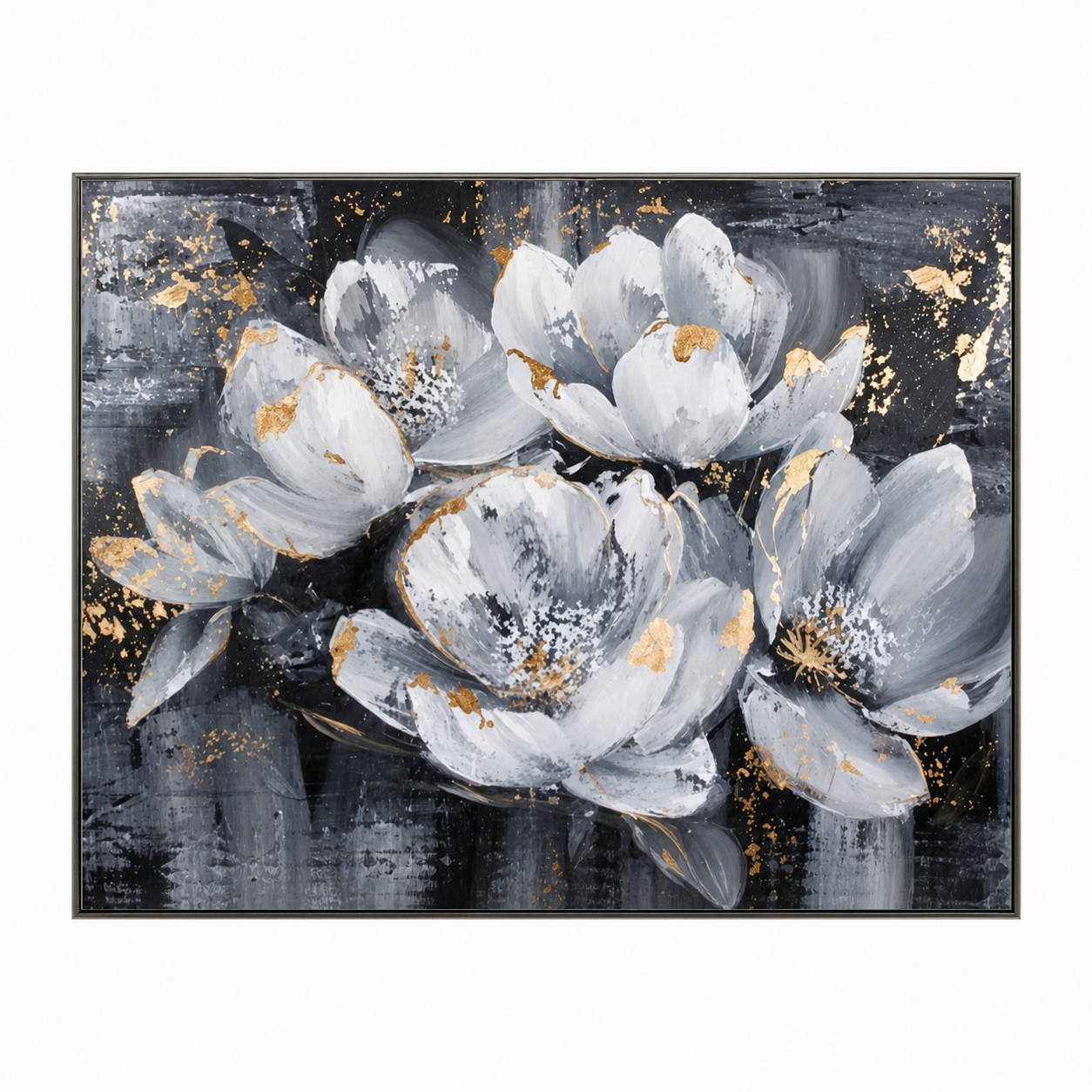Gilded Charcoal Blossoms