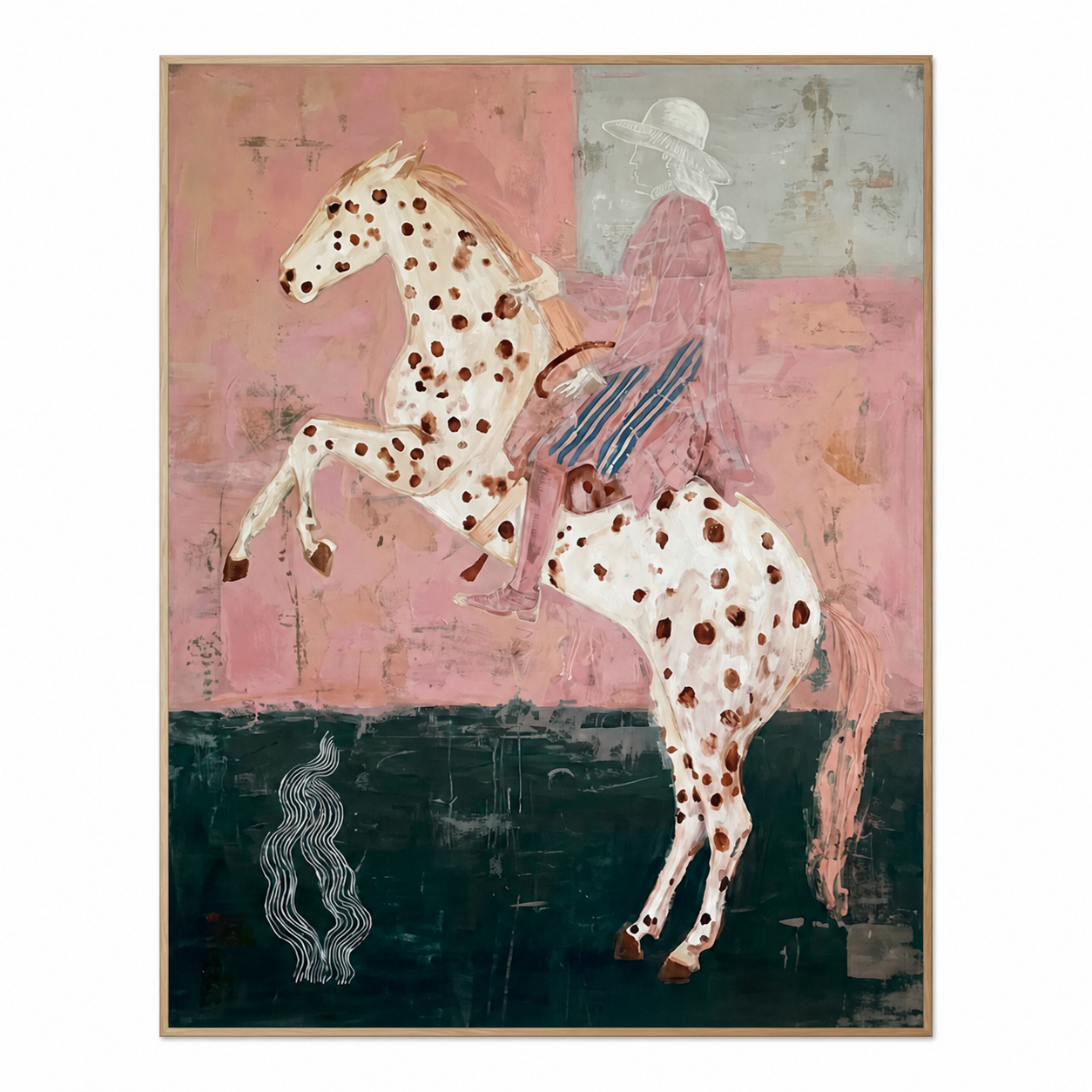 Vintage Horse Rider Bohemian Painting