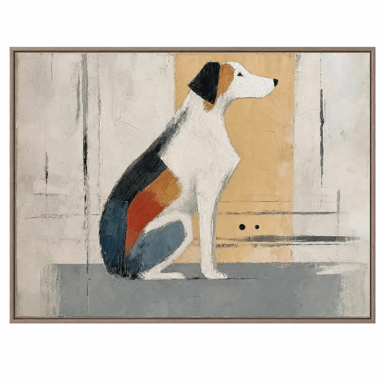 Minimalist Dog Portrait Painting