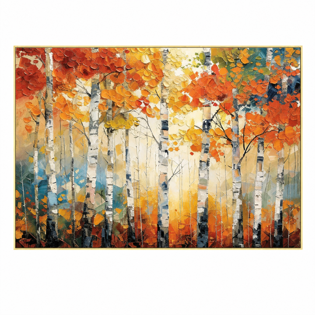 Autumn Birch Glow