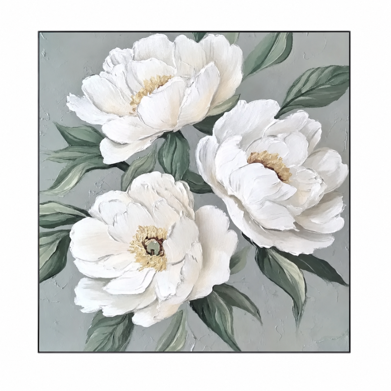 Ivory White Peony Trio