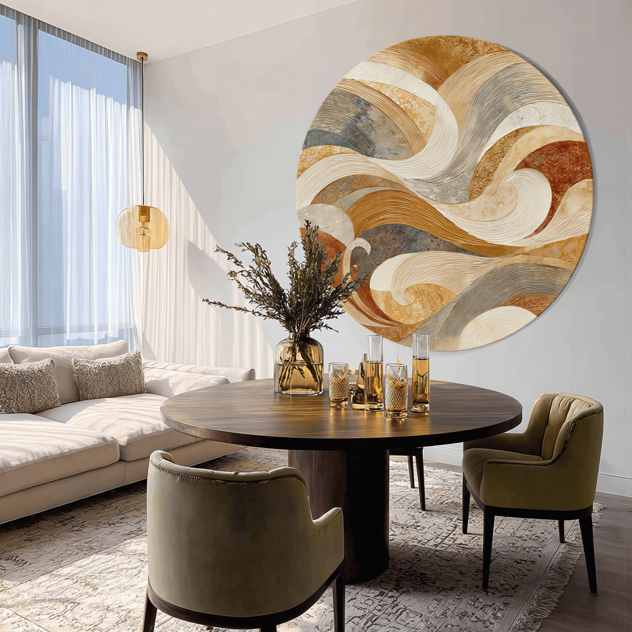 Round Wall Art RWA029 - Viarteart